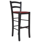 Scaun Paesana bar - cadru wenge - imitatie piele bordo - 21902