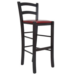Scaun Paesana bar - cadru wenge - imitatie piele bordo - 21902