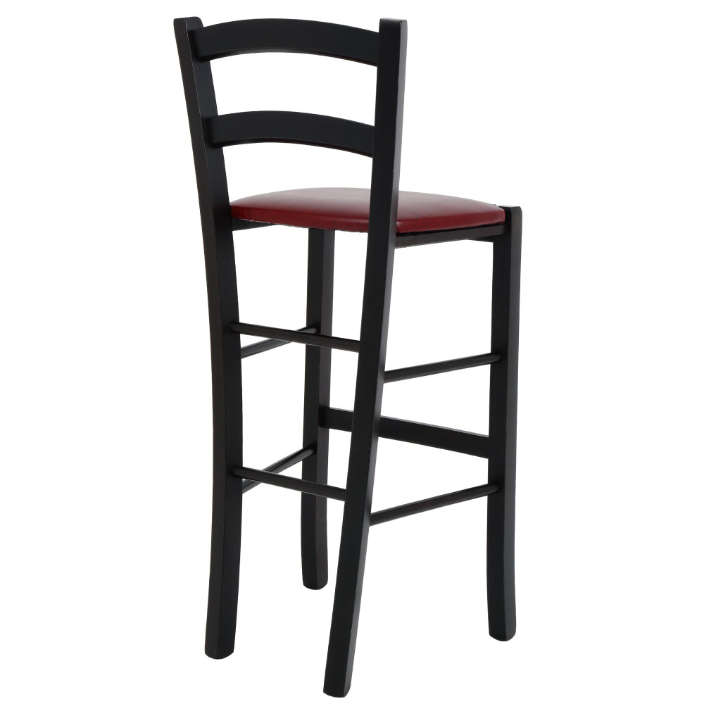 Scaun Paesana bar - cadru wenge - imitatie piele bordo - 21902 Scaun Paesana bar - cadru wenge - imitatie piele bordo - 21902