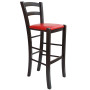 Scaun Paesana bar - cadru wenge - imitatie piele rosu - 21900 Scaun Paesana bar - cadru wenge - imitatie piele rosu - 21900