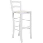 Scaun Paesana bar - cadru alb - imitatie piele alb - 21894