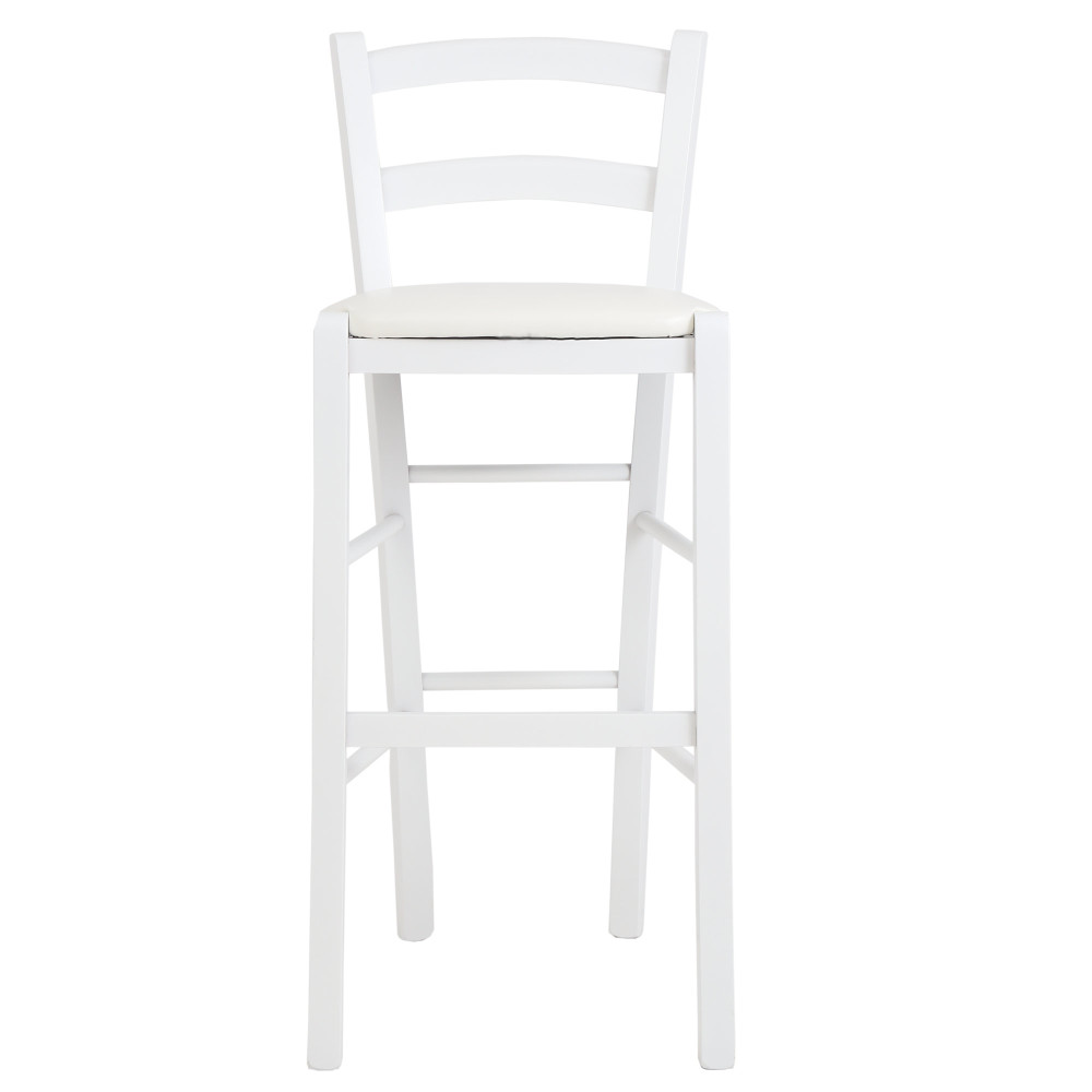 Scaun Paesana bar - cadru alb - imitatie piele alb - 21894 Scaun Paesana bar - cadru alb - imitatie piele alb - 21894