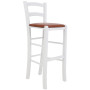 Scaun Paesana bar - cadru alb - imitatie piele coniac - 8070 Scaun Paesana bar - cadru alb - imitatie piele coniac - 8070