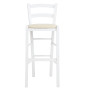 Scaun Paesana bar - cadru alb - imitatie piele crem - 21834 Scaun Paesana bar - cadru alb - imitatie piele crem - 21834