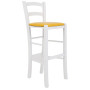 Scaun Paesana bar - cadru alb - imitatie piele galben - 22168 Scaun Paesana bar - cadru alb - imitatie piele galben - 22168