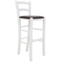 Scaun Paesana bar - cadru alb - imitatie piele maro - 15611 Scaun Paesana bar - cadru alb - imitatie piele maro - 15611