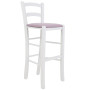 Scaun Paesana bar - cadru alb - imitatie piele mov - 21897 Scaun Paesana bar - cadru alb - imitatie piele mov - 21897