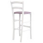 Scaun Paesana bar - cadru alb - imitatie piele mov - 21897 Scaun Paesana bar - cadru alb - imitatie piele mov - 21897