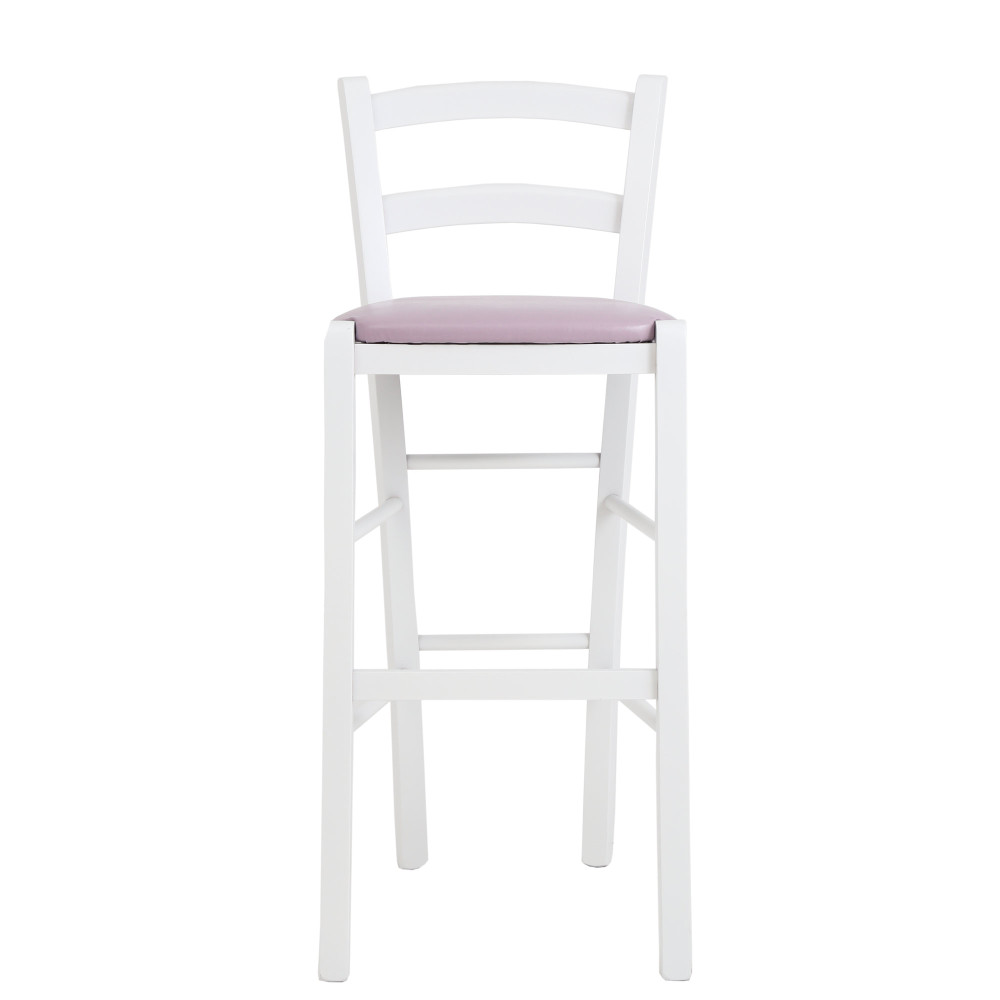 Scaun Paesana bar - cadru alb - imitatie piele mov - 21897 Scaun Paesana bar - cadru alb - imitatie piele mov - 21897