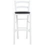 Scaun Paesana bar - cadru alb - imitatie piele negru - 21901 Scaun Paesana bar - cadru alb - imitatie piele negru - 21901