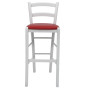 Scaun Paesana bar - cadru alb - imitatie piele rosu - 21900 Scaun Paesana bar - cadru alb - imitatie piele rosu - 21900