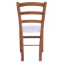 Scaun Paesana - cadru cires - imitatie piele alb - 21894 Scaun Paesana - cadru cires - imitatie piele alb - 21894