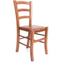 Scaun Paesana - cadru cires - imitatie piele coniac - 8070 Scaun Paesana - cadru cires - imitatie piele coniac - 8070
