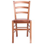 Scaun Paesana - cadru cires - imitatie piele coniac - 8070 Scaun Paesana - cadru cires - imitatie piele coniac - 8070