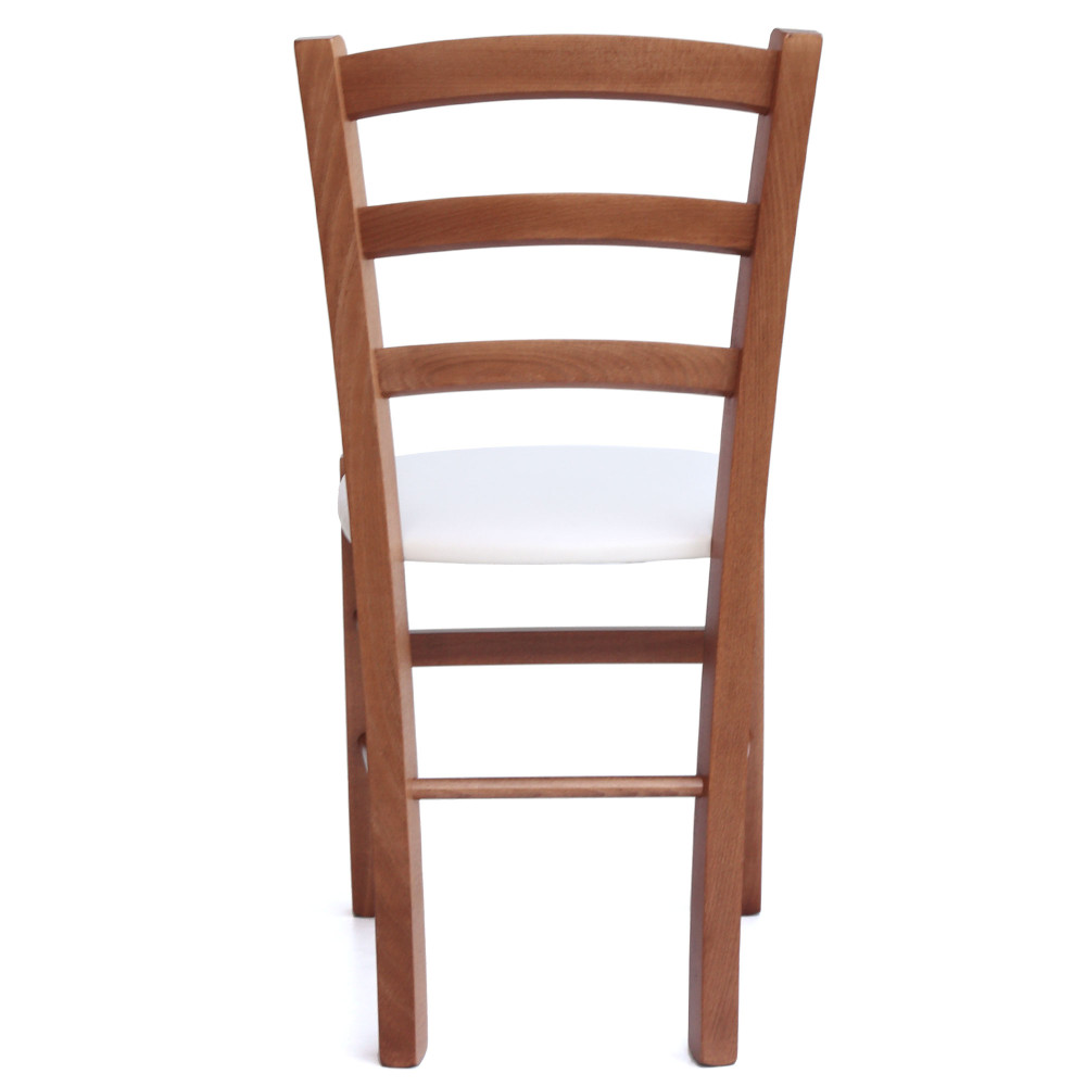 Scaun Paesana - cadru cires - imitatie piele crem - 21834 Scaun Paesana - cadru cires - imitatie piele crem - 21834