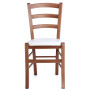 Scaun Paesana - cadru cires - imitatie piele crem - 21834 Scaun Paesana - cadru cires - imitatie piele crem - 21834