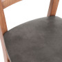Scaun Paesana - cadru cires - imitatie piele gri - 62019 Scaun Paesana - cadru cires - imitatie piele gri - 62019