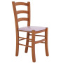 Scaun Paesana - cadru cires - imitatie piele mov - 21897 Scaun Paesana - cadru cires - imitatie piele mov - 21897
