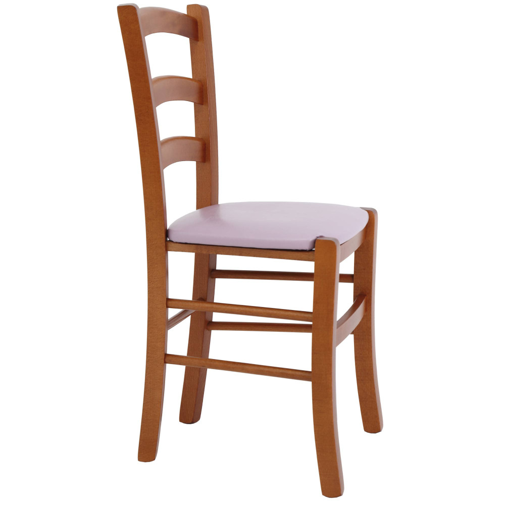 Scaun Paesana - cadru cires - imitatie piele mov - 21897 Scaun Paesana - cadru cires - imitatie piele mov - 21897