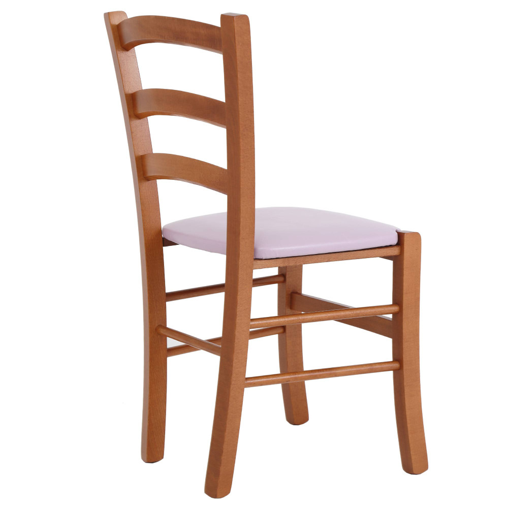 Scaun Paesana - cadru cires - imitatie piele mov - 21897 Scaun Paesana - cadru cires - imitatie piele mov - 21897