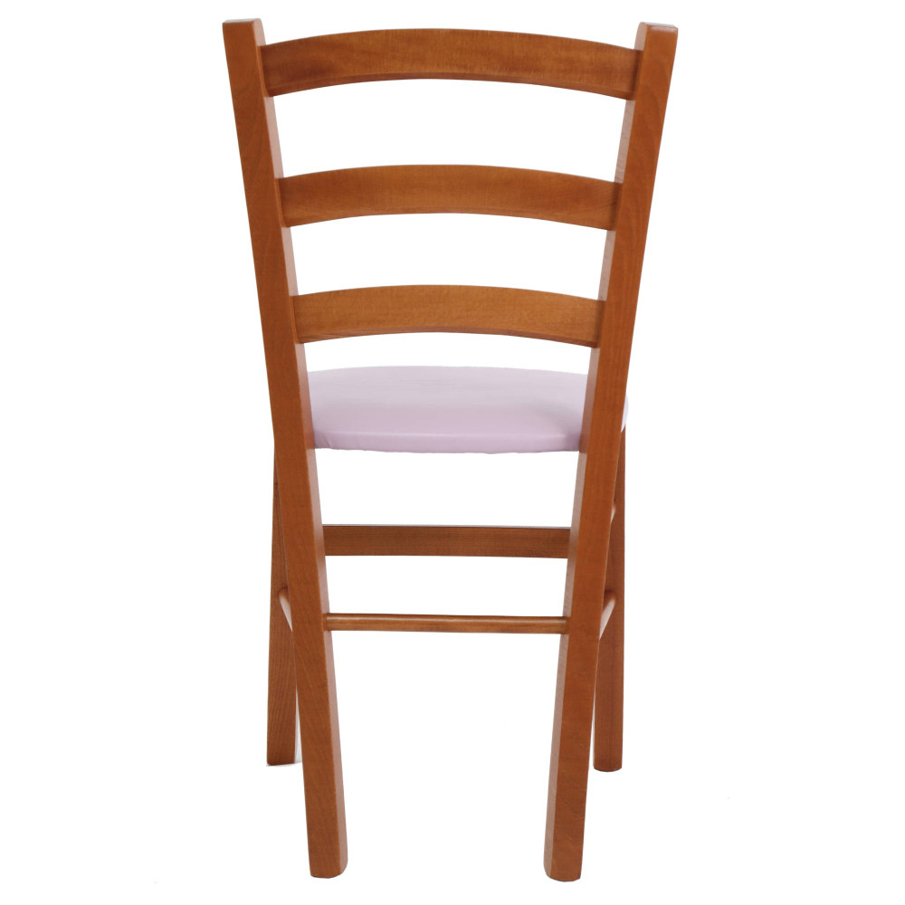 Scaun Paesana - cadru cires - imitatie piele mov - 21897 Scaun Paesana - cadru cires - imitatie piele mov - 21897