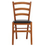 Scaun Paesana - cadru cires - imitatie piele negru - 21901 Scaun Paesana - cadru cires - imitatie piele negru - 21901