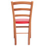 Scaun Paesana - cadru cires - imitatie piele rosu - 21900 Scaun Paesana - cadru cires - imitatie piele rosu - 21900