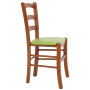 Scaun Paesana - cadru cires - imitatie piele verde - 21899 Scaun Paesana - cadru cires - imitatie piele verde - 21899