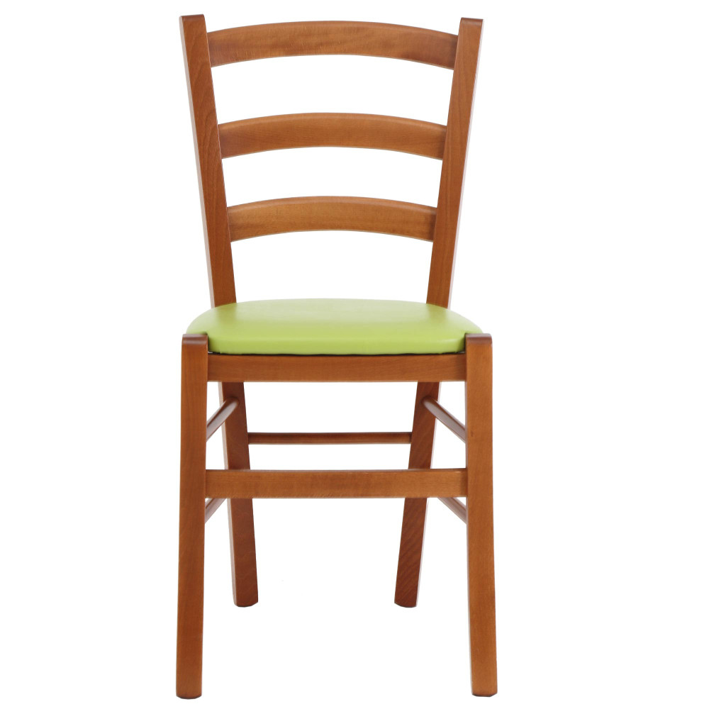 Scaun Paesana - cadru cires - imitatie piele verde - 21899 Scaun Paesana - cadru cires - imitatie piele verde - 21899