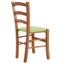 Scaun Paesana - cadru cires - imitatie piele verde - 21899 Scaun Paesana - cadru cires - imitatie piele verde - 21899
