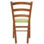 Scaun Paesana - cadru cires - imitatie piele verde - 21899 Scaun Paesana - cadru cires - imitatie piele verde - 21899
