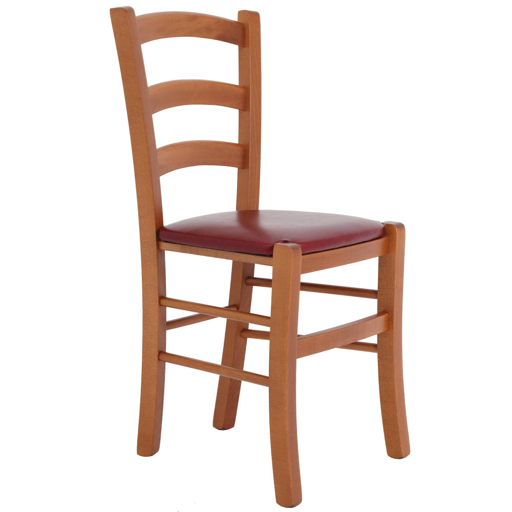 Scaun Paesana - cadru cires - imitatie piele bordo - 21902 Scaun Paesana - cadru cires - imitatie piele bordo - 21902