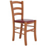 Scaun Paesana - cadru cires - imitatie piele bordo - 21902 Scaun Paesana - cadru cires - imitatie piele bordo - 21902