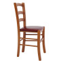 Scaun Paesana - cadru cires - imitatie piele bordo - 21902 Scaun Paesana - cadru cires - imitatie piele bordo - 21902