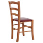Scaun Paesana - cadru cires - imitatie piele bordo - 21902 Scaun Paesana - cadru cires - imitatie piele bordo - 21902