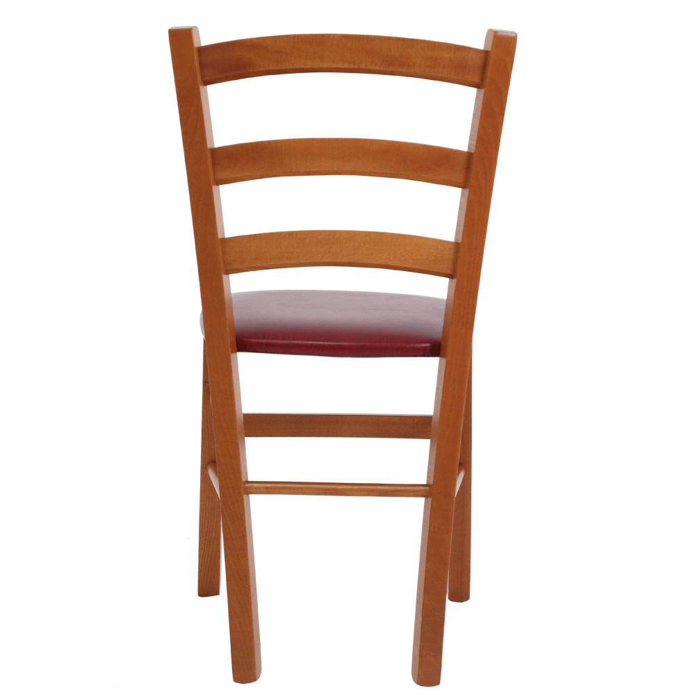 Scaun Paesana - cadru cires - imitatie piele bordo - 21902 Scaun Paesana - cadru cires - imitatie piele bordo - 21902