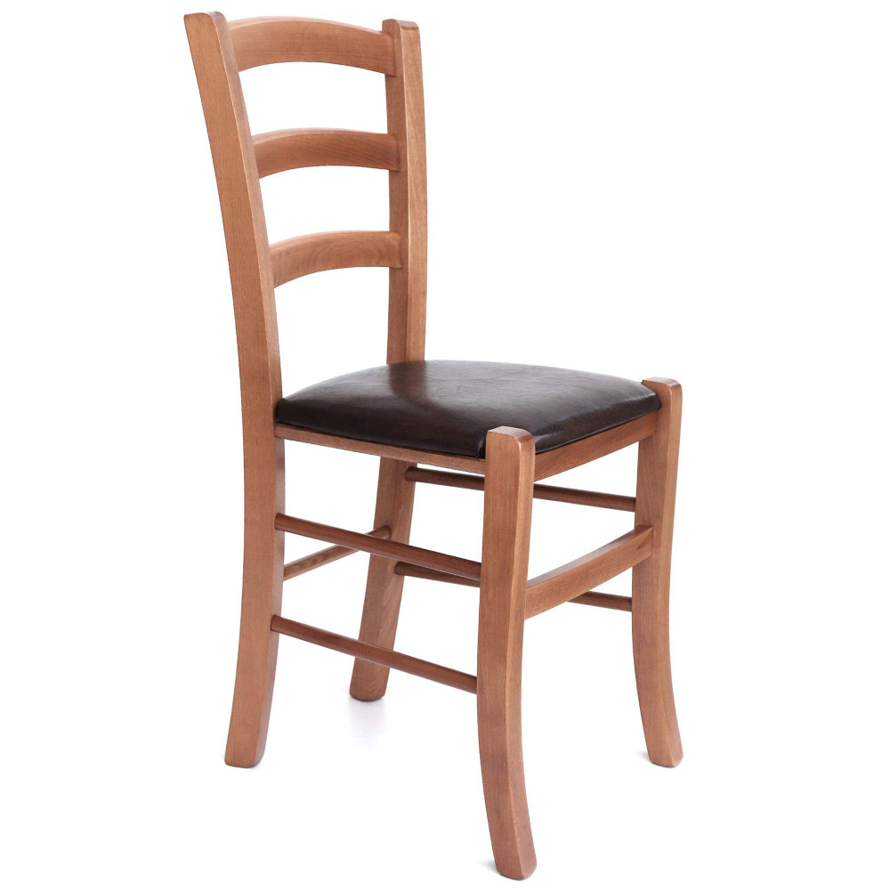 Scaun Paesana - cadru cires - imitatie piele wenge - 21835 Scaun Paesana - cadru cires - imitatie piele wenge - 21835