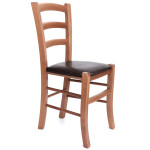 Scaun Paesana - cadru cires - imitatie piele wenge - 21835
