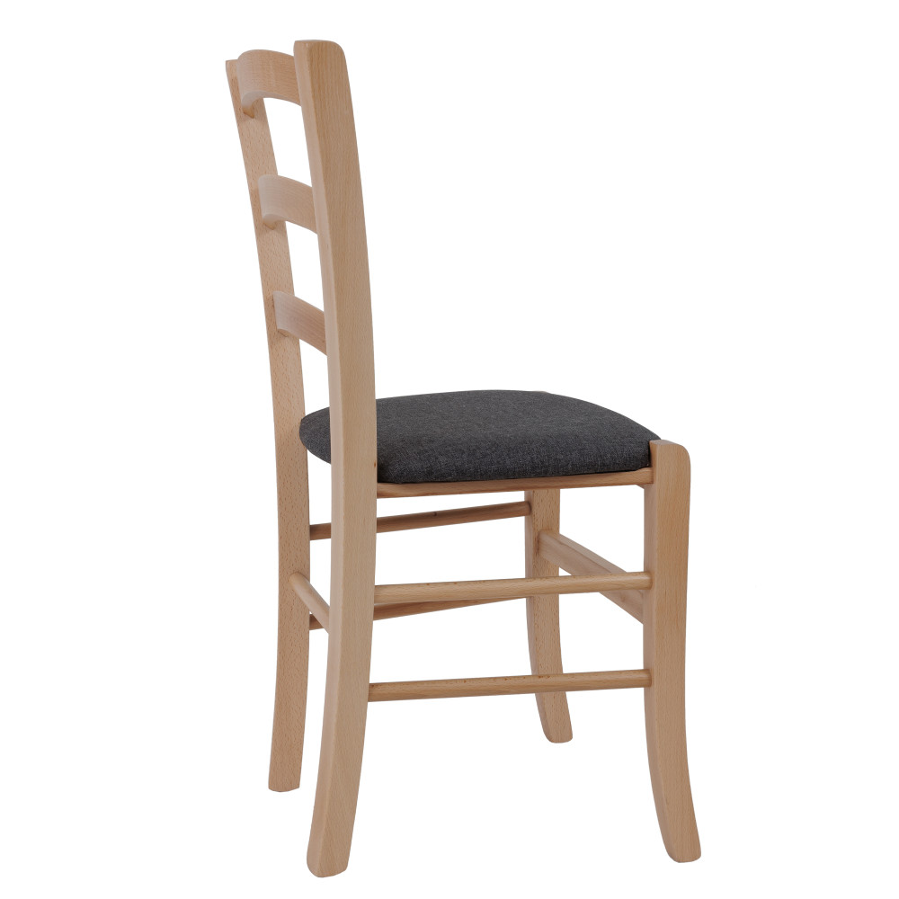 Scaun Paesana - cadru natur - stofa S05 - gri Scaun Paesana - cadru natur - stofa S05 - gri