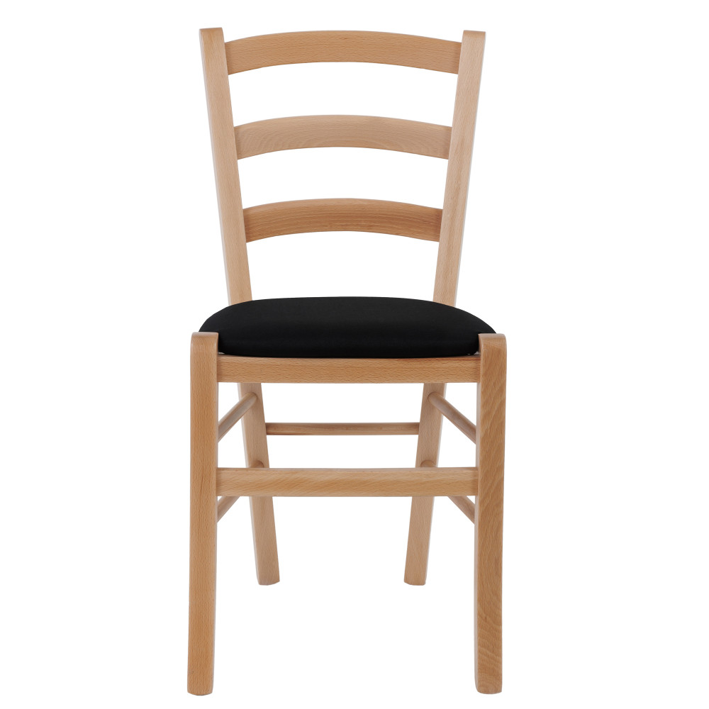 Scaun Paesana - cadru natur - stofa S14 - negru Scaun Paesana - cadru natur - stofa S14 - negru