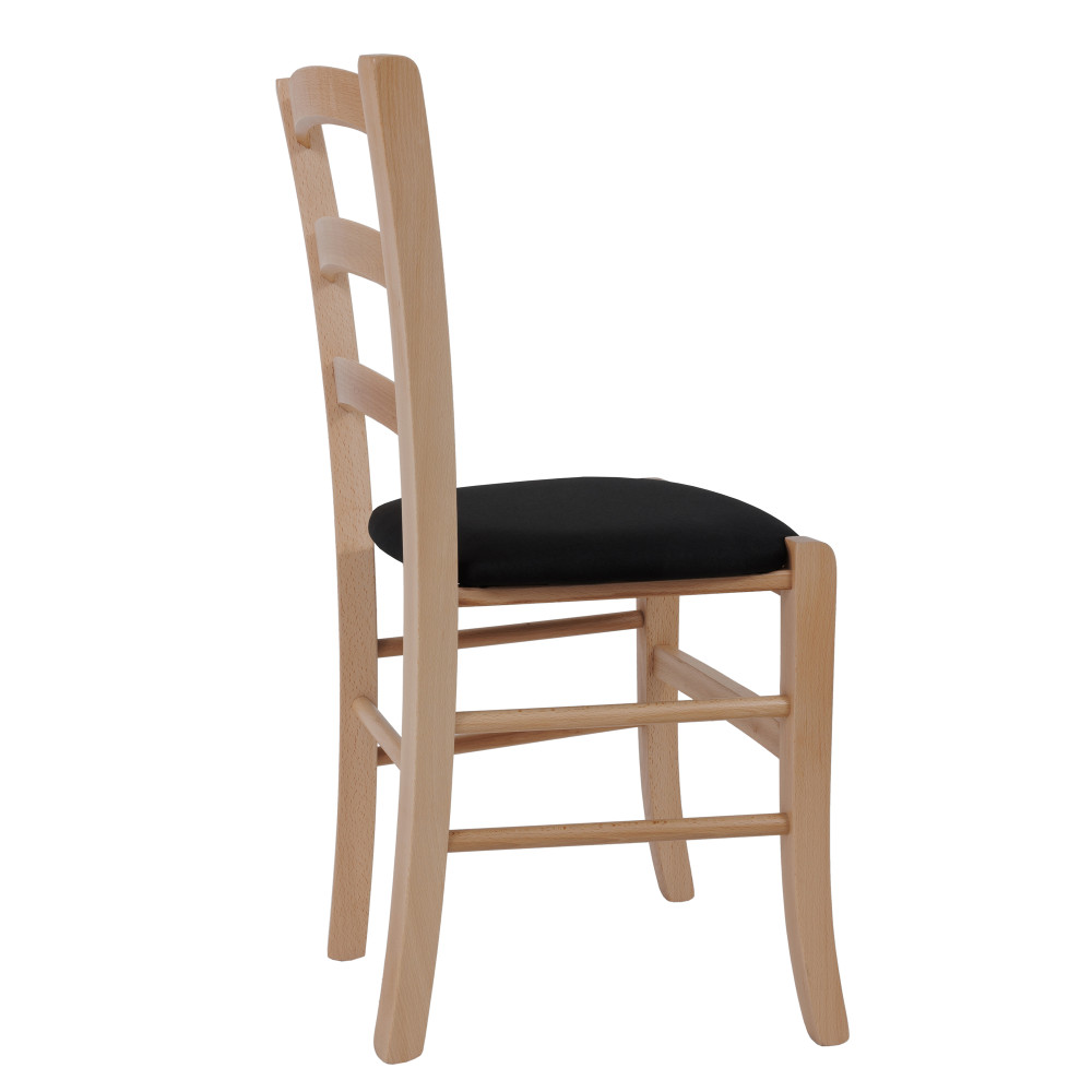 Scaun Paesana - cadru natur - stofa S14 - negru Scaun Paesana - cadru natur - stofa S14 - negru