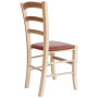 Scaun Paesana - cadru natur - imitatie piele maro - 15611 Scaun Paesana - cadru natur - imitatie piele maro - 15611