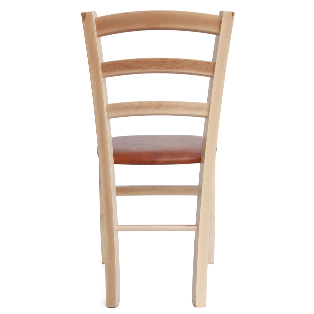 Scaun Paesana - cadru natur - imitatie piele coniac - 8070 Scaun Paesana - cadru natur - imitatie piele coniac - 8070