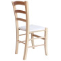 Scaun Paesana - cadru natur - imitatie piele crem - 21834 Scaun Paesana - cadru natur - imitatie piele crem - 21834