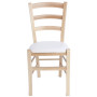 Scaun Paesana - cadru natur - imitatie piele crem - 21834 Scaun Paesana - cadru natur - imitatie piele crem - 21834