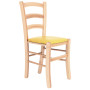 Scaun Paesana - cadru natur - imitatie piele galben - 22168 Scaun Paesana - cadru natur - imitatie piele galben - 22168