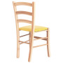 Scaun Paesana - cadru natur - imitatie piele galben - 22168 Scaun Paesana - cadru natur - imitatie piele galben - 22168