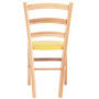 Scaun Paesana - cadru natur - imitatie piele galben - 22168 Scaun Paesana - cadru natur - imitatie piele galben - 22168