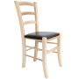Scaun Paesana - cadru natur - imitatie piele negru - 21901 Scaun Paesana - cadru natur - imitatie piele negru - 21901