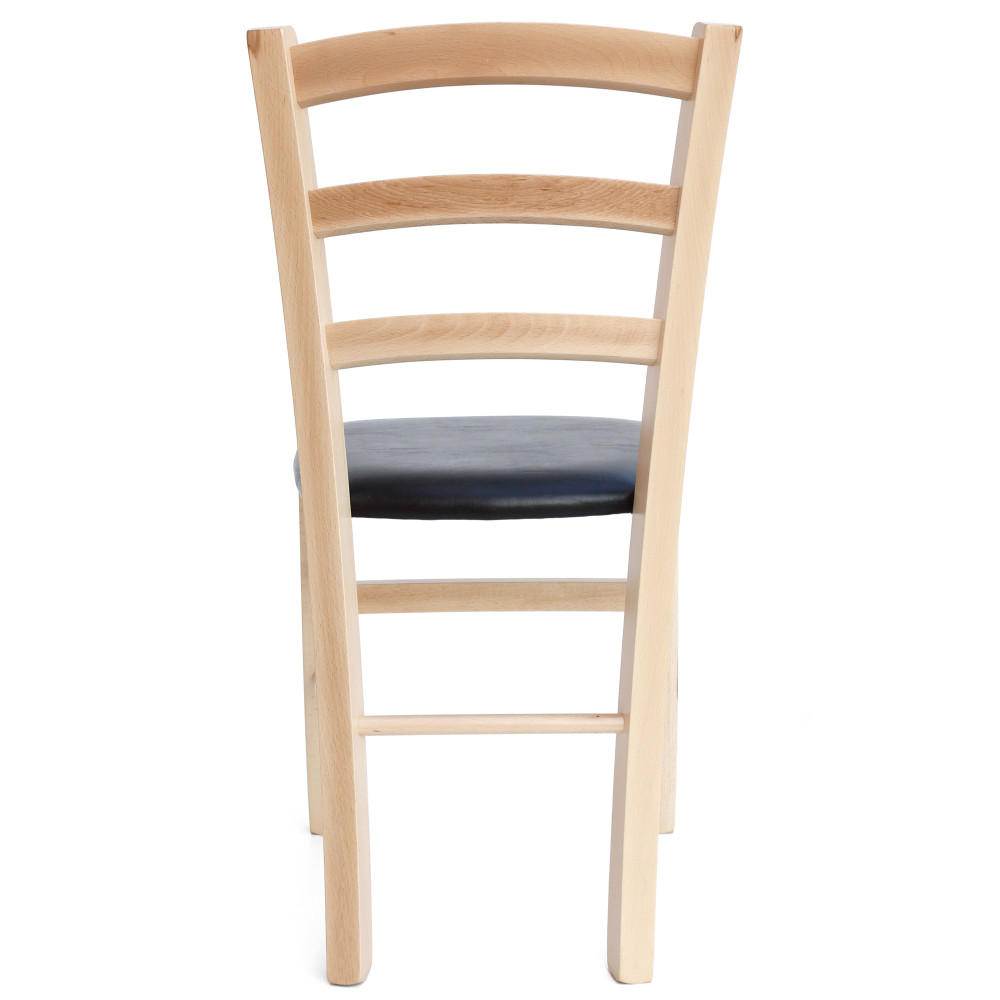 Scaun Paesana - cadru natur - imitatie piele negru - 21901 Scaun Paesana - cadru natur - imitatie piele negru - 21901
